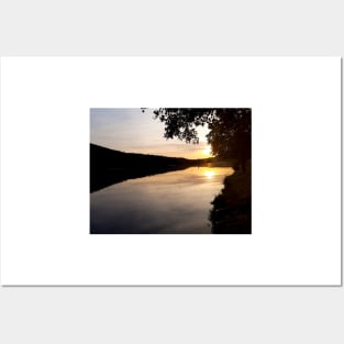 River Moselle sunset Posters and Art